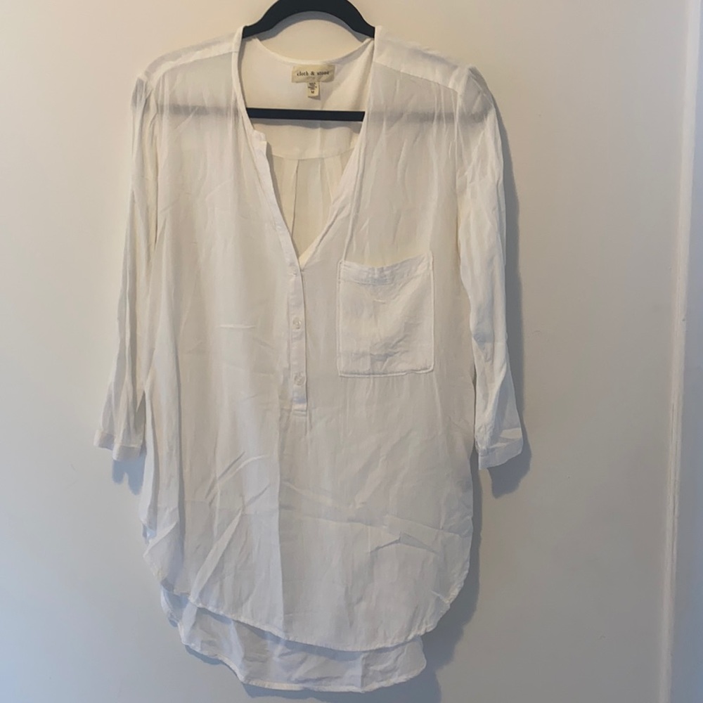 Anthropologie white button up